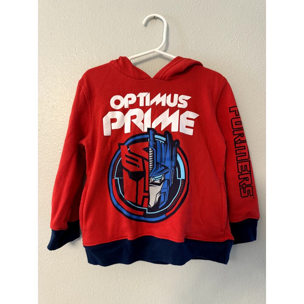 Red and blue Transformers Optimus Prime sweatshirt kids 4T